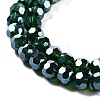 Electroplate Transparent Glass Beads Strands EGLA-A035-T6mm-A10-3