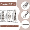 120Pcs 3 Styles Tibetan Style Alloy Pendants FIND-SC0025-52-2
