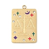 304 Stainless Steel Rhinestones Pendants STAS-D306-01G-G-1