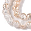 Electroplated Crackle Glass Beads Strands EGLA-N014-6mm-02-3