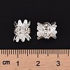 Brass Rhinestone Bead Caps X-RB-H042-14-4