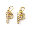 Real 18K Gold Plated Brass Micro Pave Clear Cubic Zirconia Charms KK-E068-VB452-P-2