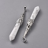 Natural Howlite Big Pointed Pendants G-G797-05P-11-2