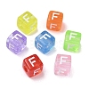 Spray Painted Transparent Acrylic Beads MACR-K365-07F-1