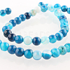 Natural Gemstone Agate Round Bead Strands G-E232-11-1