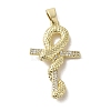 Brass Micro Pave Clear Cubic Zirconia Pendant KK-R162-031G-1