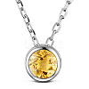 TINYSAND Rhodium Plated 925 Sterling Silver Rhinestone Pendant Necklace TS-N396-CY-1