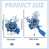 2Pcs 2 Style Silk Cloth & Plastic Imitation Flower Corsage Boutonniere & Wrist Corsage JEWB-CP0001-27A-2