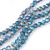 Electroplate Glass Beads Strands EGLA-F143-FR01-1