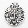 Tibetan Style Alloy Pendants X-TIBEP-Q078-01AS-RS-3