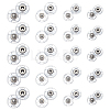 40Pcs 4 Styls Acrylic & Stainless Steel Snap Buttons BUTT-FG0001-48-1