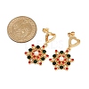Snowflake ABS Plastic Pearl & Rhinestone Stud Earrings EJEW-JE06628-4