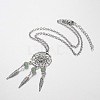 Leaf Alloy Jewelry Sets Necklaces & Earrings SJEW-JS00860-4
