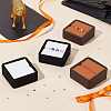 Square Imitation Leather with Fibre Cloth Loose Diamond Jewelry Display Case ODIS-WH0038-23A-5