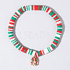 Christmas 304 Stainless Steel Enamel Charm Bracelets AH2991-17-1