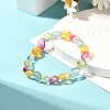 Natural Quartz Free Form Beads Stretch Bracelet for Girl Women BJEW-JB07064-01-2