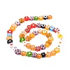 Handmade Millefiori Glass Bead Strands X-LAMP-J035-8mm-02-3