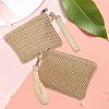 2Pcs Straw Plaited Cosmetic Zipper Bags AJEW-CN0006-36A-7