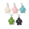 Dyed Synthetic Turquoise Pendants PALLOY-JF05376-1