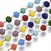 Handmade Faceted Glass Beaded Chains CHS-T003-06G-4