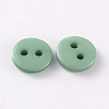 2-Hole Flat Round Resin Sewing Buttons for Costume Design BUTT-E119-14L-12-2