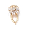 Brass Micro Pave Cubic Zirconia Twister Clasps KK-B100-069G-2