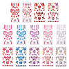 14Sheets 14 Colors Plastic Sticker FIND-TA0005-03-1
