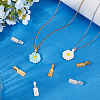 100Pcs 2 Colors Tibetan Style Alloy Glue-on Flat Pad Bails FIND-SP0001-90-4