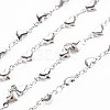 201 Stainless Steel Heart & Oval Link Chains STAS-N092-116-1