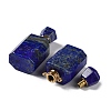 Natural Lapis Lazuli Faceted Perfume Bottle Pendants G-A026-11A-2
