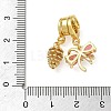 Brass Micro Pave Cubic Zirconia Pendants CU-CBA4231-11G-G-3