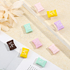 CHGCRAFT 6Pcs 6 Colors Food Grade Eco-Friendly Silicone Beads SIL-CA0001-78-5