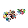 Creative DIY Flower Pattern Resin Button Art Kits DIY-G087-06-5