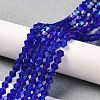 Transparent Electroplate Glass Beads Strands EGLA-A039-T2mm-L06-4