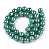 Electroplate Opaque Glass Beads Strands GLAA-T032-P8mm-AB12-2