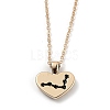 Golden Plated Heart with Constellation/Zodiac Sign Alloy Enamel Pendant Necklaces NJEW-H214-A09-G-1