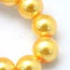 Baking Paint Pearlized Glass Pearl Round Bead Strands HY-Q003-4mm-56-3