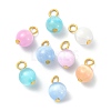 20Pcs Dyed Natural Selenite Round Charms PALLOY-JF02119-S-1