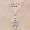 201 Stainless Steel Hollow Rocket Pendant Necklace NJEW-OY001-74-3