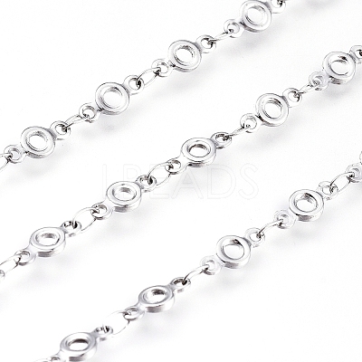 Tarnish Resistant 304 Stainless Steel Link Chains CHS-G014-09P-1