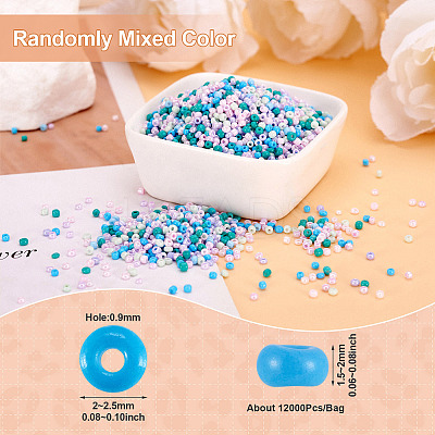 Opaque Glass Round Seed Beads GLAA-TAC0025-07A-01-1