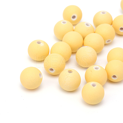 Spray Painted Acrylic Beads ACRP-S672-10mm-14-1