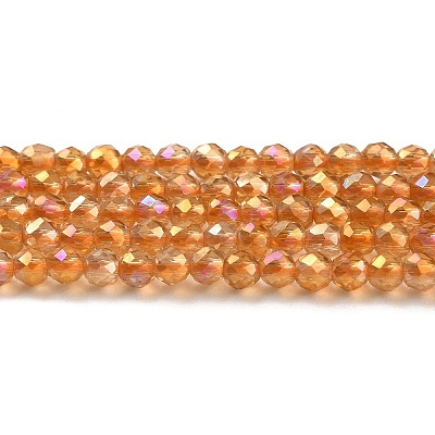 Electroplate Transparent Glass Beads Strands LS-GLAA-H021-01A-FR06-1