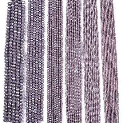 Electroplate Glass Beads Strands EGLA-A044-P8mm-A13-1
