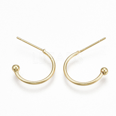 Brass Stud Earrings KK-S348-375-1