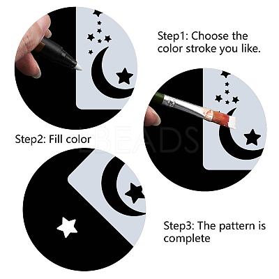 PET Plastic Drawing Painting Stencils Templates DIY-WH0284-003-1