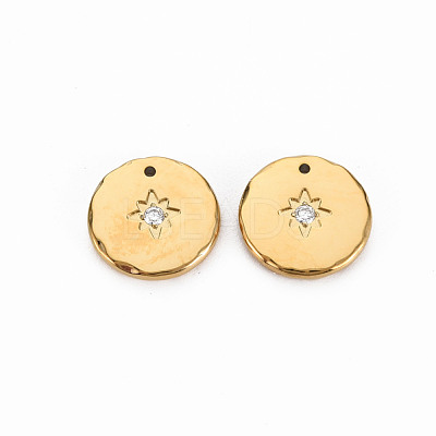 Ion Plating(IP) 304 Stainless Steel Charms STAS-N097-091LG-NR-1