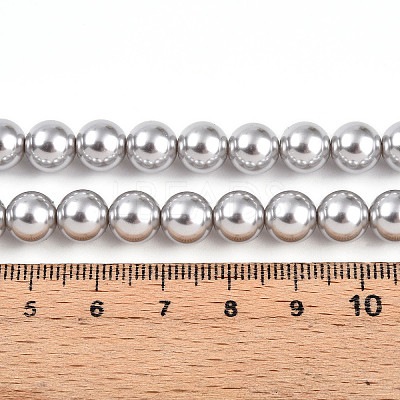 Baking Paint Pearlized Glass Pearl Bead Strands HY-N002-8mm-A03-1