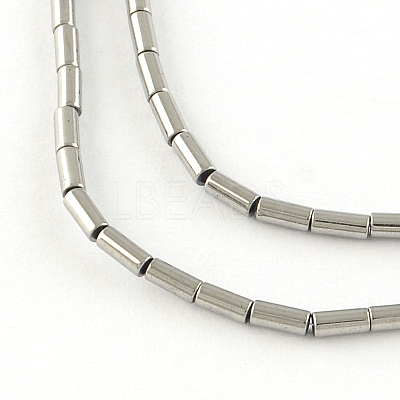 Column Electroplated Non-magnetic Synthetic Hematite Beads Strands G-R259-71F-1