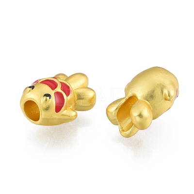 Alloy Enamel European Beads FIND-G035-68MG-1